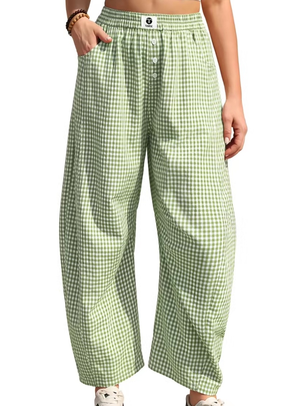 Tarse Linen Barrel Loose Pants